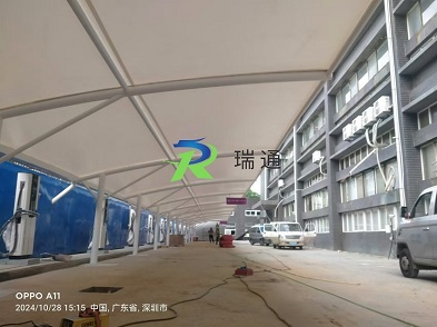 深圳寶安匯發(fā)科技園膜結構車棚工程項目