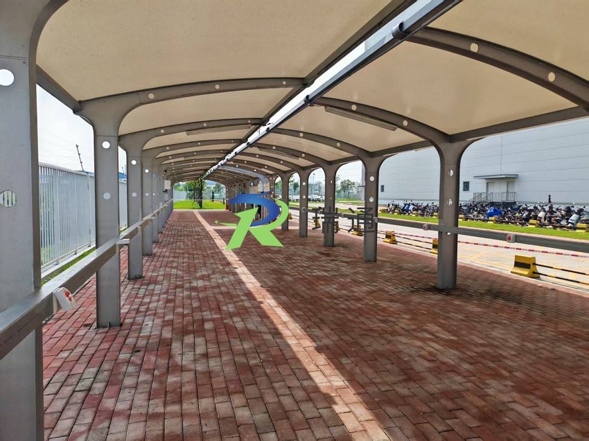 東莞順豐物流智能園膜結構電動車棚