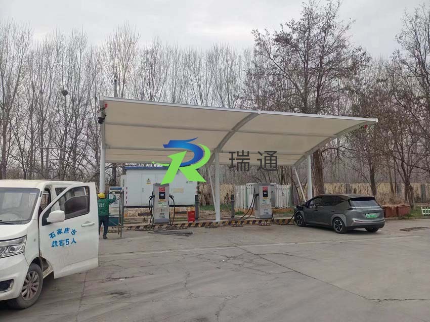 雄縣服務(wù)區(qū)充電樁膜結(jié)構(gòu)車棚